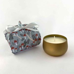 Mushrooms of the Forest design vegan candle gift set