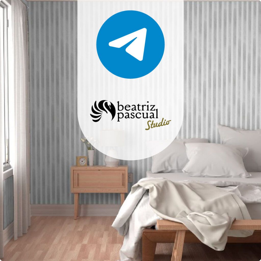 Diseño de papel de pared con rayas verticales, simulando acuarela. Nuevo pin en el canal de telegram de Beatriz Pascual Studio