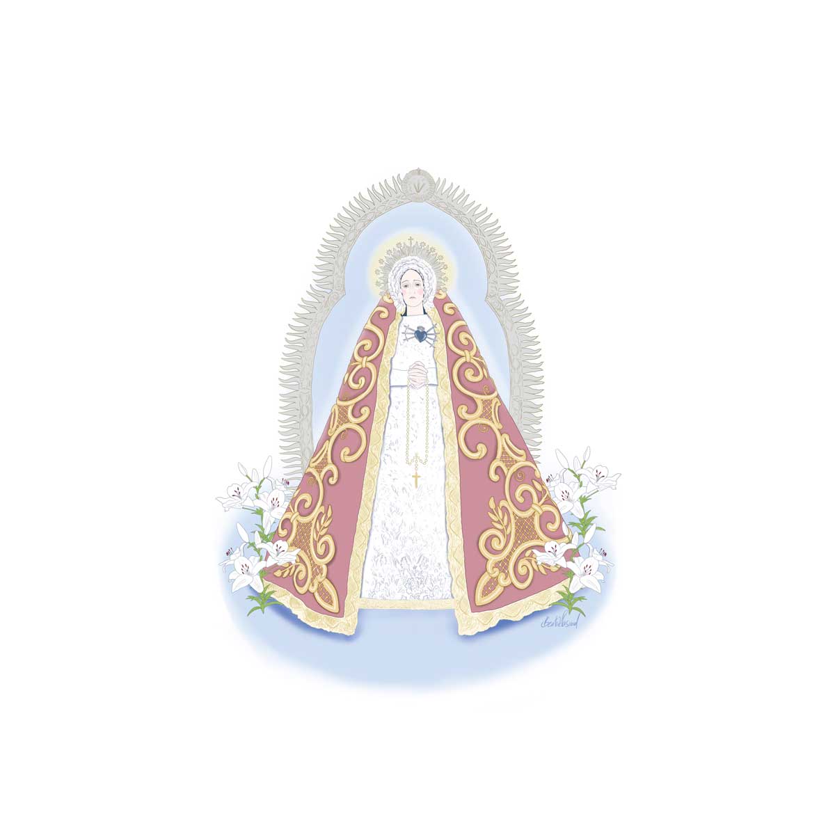 ilustracion-religiosa-virgen-de-la-soledad-colmenar-de-oreja-beatriz-pascual-studio