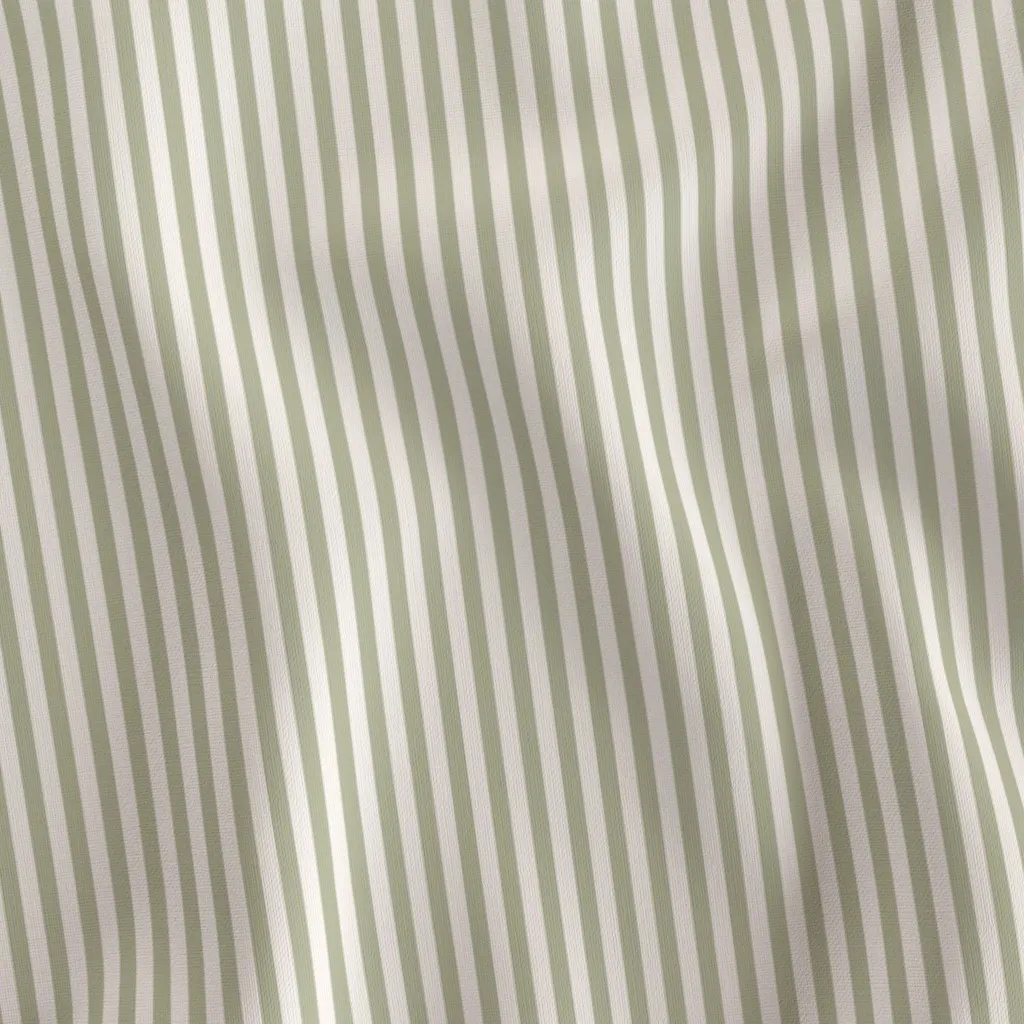 21285172-Fabric in P26010-14 Small Gentle Meadow Minimal Stripes in Olive Haze & Linen